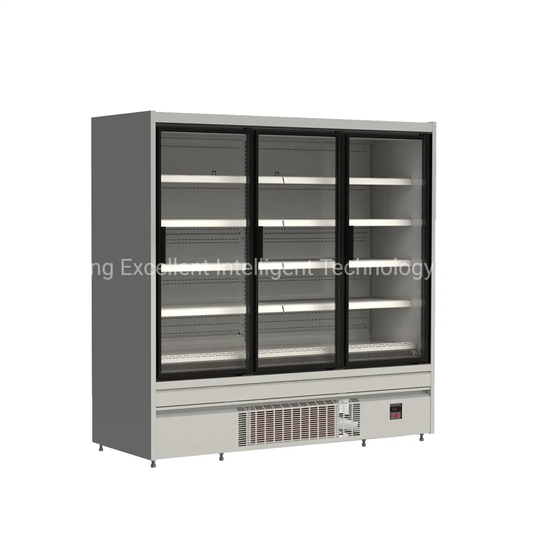 Various Voltage Standard Vertical Multi-Layer Manufacturing Custom Glass Door Supermarket Freezer