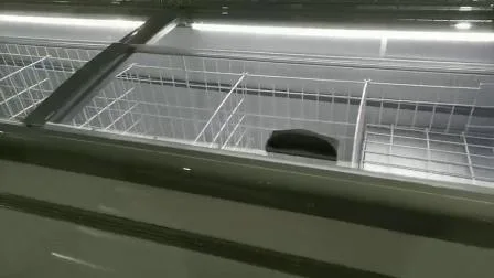 Kommerzieller Kühlschrank mit 2500 mm Schiebetür aus Glas, Kombi-Insel-Gefrierschrank