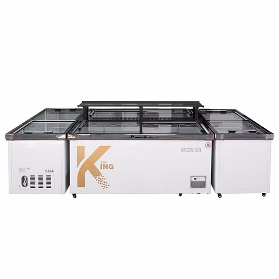 Kommerzielle Supermarkt-Inseltruhe/Tiefkühltruhe/Kühlschrank-Vitrine
