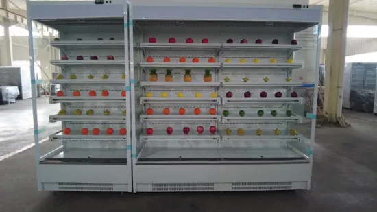 Supermarkt-Getränke, Fleisch, Obst und Gemüse, Feinkost Vertikaler Kühlschrank für gewerbliche Zwecke, Multideck mit Türkühler